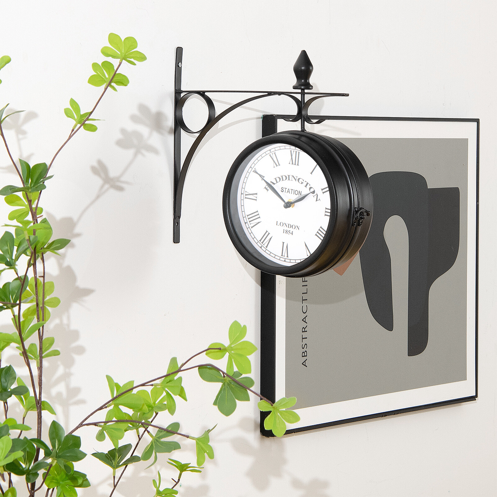 Outdoor Garden Paddington Station Classic Wall Clock Double Sided Clock
