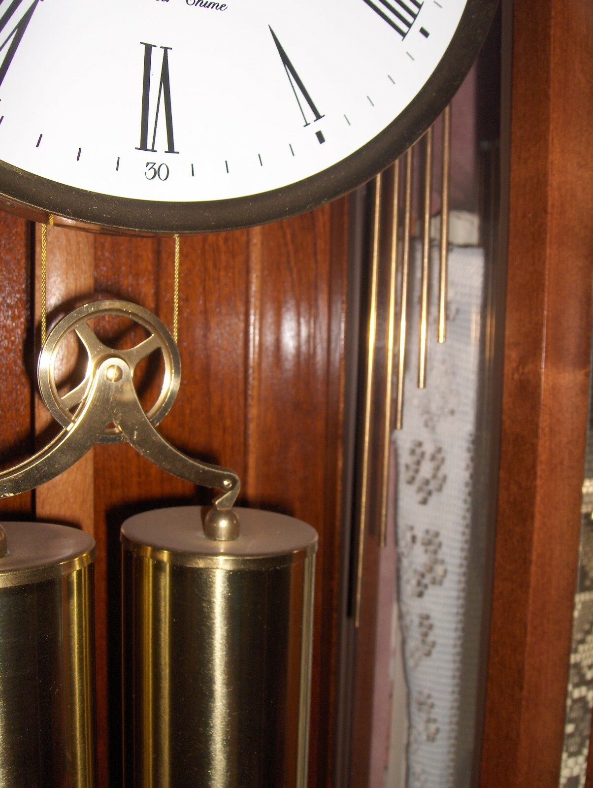 Howard Miller Milan Wall Clock Model 613212 Cherry Wood Cable Driven