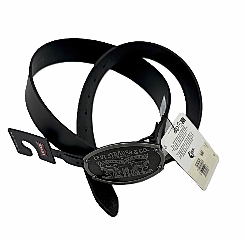 Ремень мужской Levi's 1,49 дюйма (38 мм) бычья кожа черный размер 42 (8707) - Изображение 2 из 4