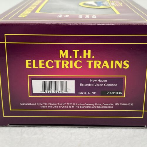 MTH Premier 20-91036 New Haven Extended Vision Caboose #C-701 O Gauge New NH - Picture 16 of 16