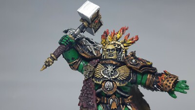 Games Workshop Forgeworld Primarch Vulkan Salamander komplett bemalt