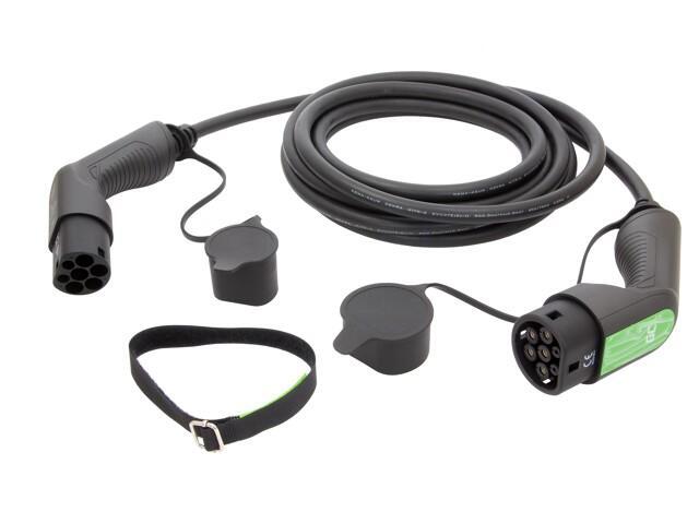 Green Cell GC Type 2 Elektroauto-Ladekabel - Schwarz, 11kW, 7m  