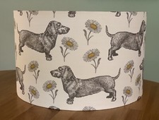 Dachshund Dog Lamp Shade Thornback & Peel Dog and Daisy Fabric Dachshund - SALE