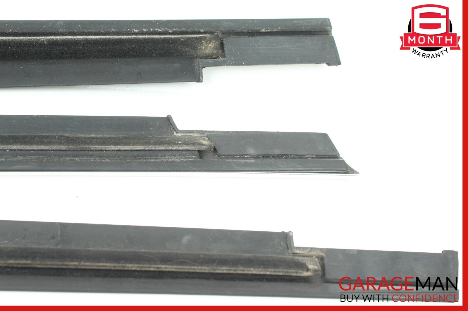 14-17 Maserati Ghibli Rear Exterior Door Chrome Trim Molding Panel Cover Set OEM