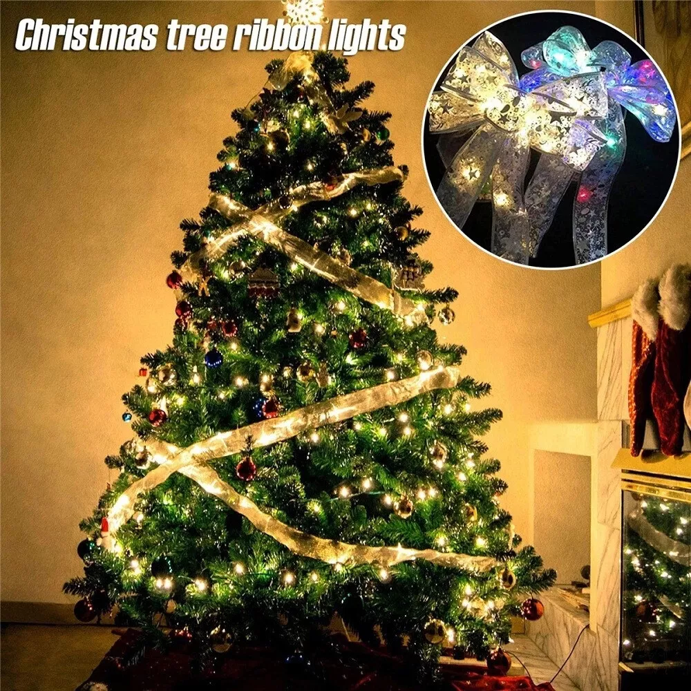 White and 2024 multicolored christmas lights