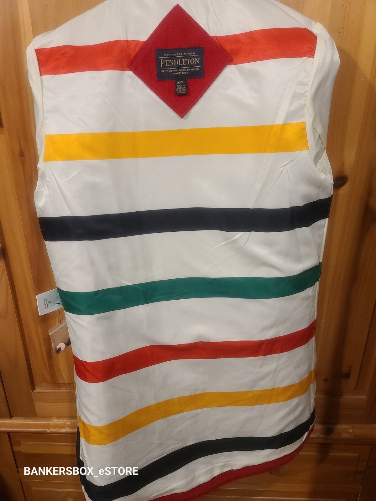 Pendleton Coat Jacket Solid Red Snaps & Zipper Wo… - image 9