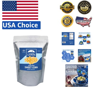 Nutritious 16 oz Freeze Dried Sweet Corn - Gluten-Free, Kosher, All-Natural