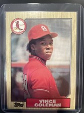 1987 Topps #590 Vince Coleman St Louis Cardinals HOF
