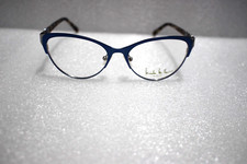 NICOLE MILLER JEWELED FULL RIM EYEGLASSES BLUE/ TORT BROWN 52-16-136
