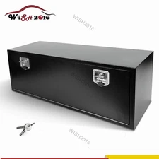 48 In. X 18 In. X 18 In. Black Iron Underbody Truck Storage Tool Box w/Lock