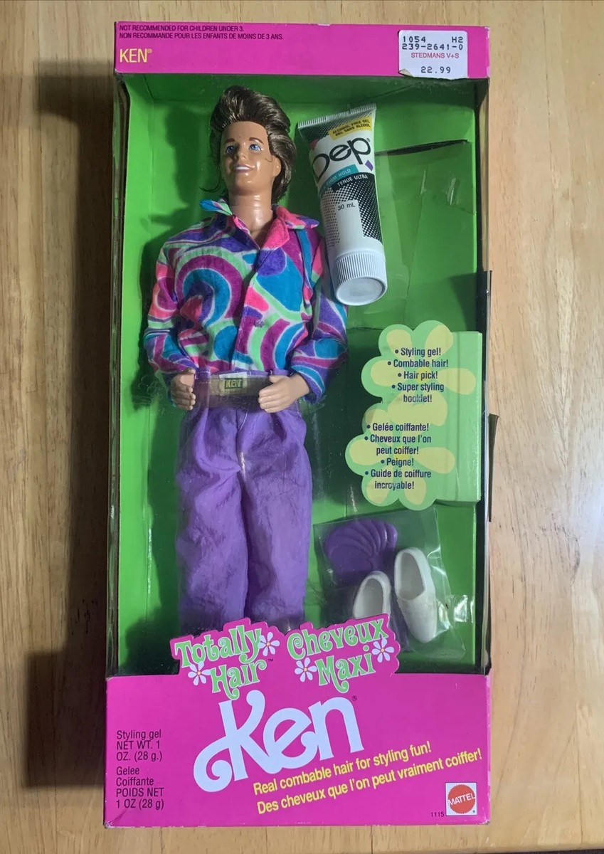 1991 Mattel Totally Hair Ken w/Dep Styling Gel #1115 Rare