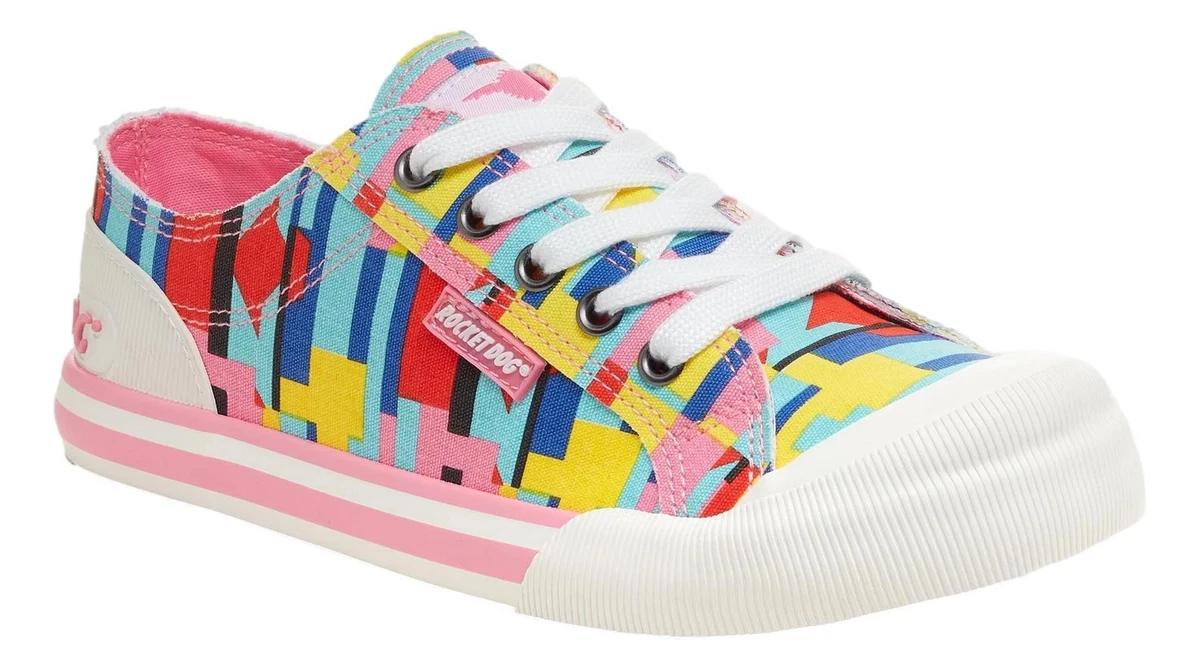 Rocket Dog Jazzin Womens Pink Vespa Casual Lace Up Canvas Pumps