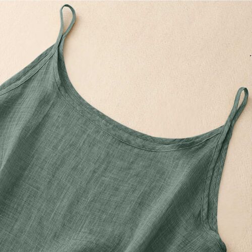 Cotton Linen Camisole Tops For Women Loose Fit Tank Top Summer Sleeveless Shirts - Picture 10 of 48