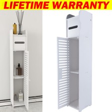 Modern Bathroom Storage Cupboard Shelf Cabinet Shelves White Drawers Shelving