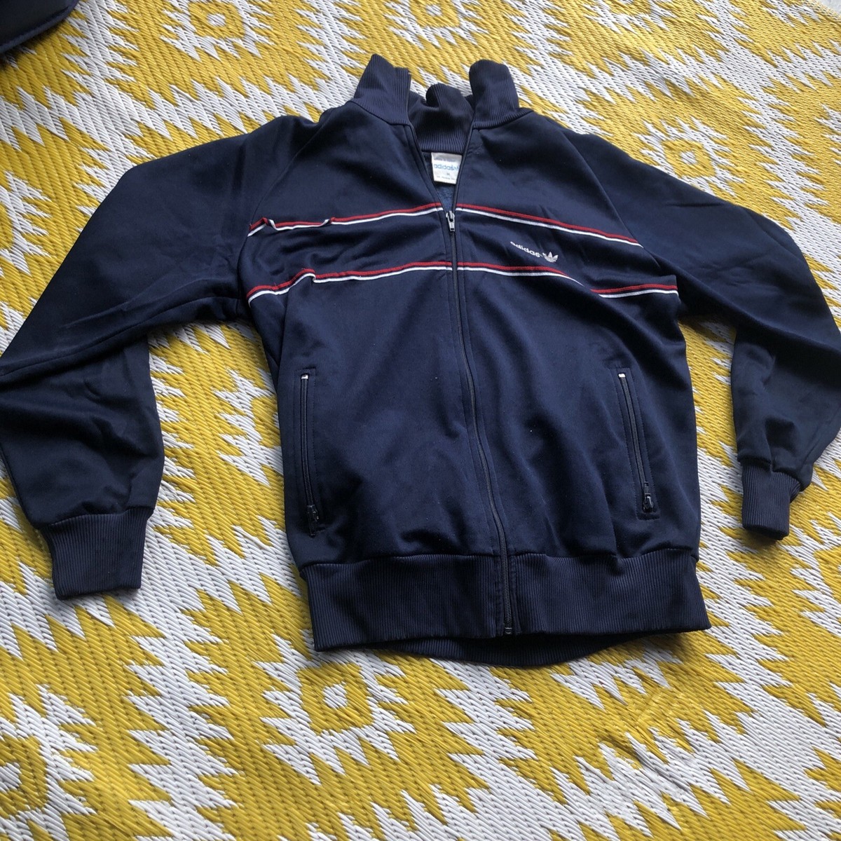 ジャケット・アウター 80s old adidas track jacket Large size Vintage 80's Adidas Blue Neon Pink Color Block Track Jacket