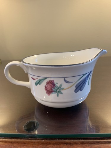Lenox Mohnblumen auf blau Soße Boot Geschirr Sauce Geschirr Griff - Bild 6 von 11