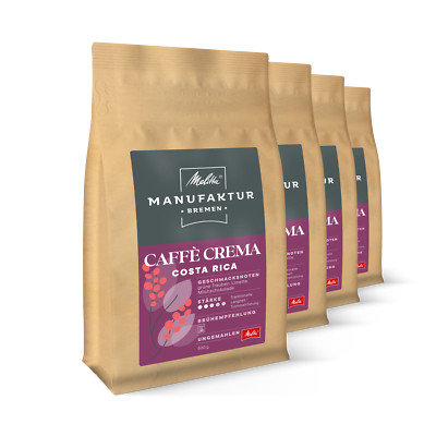 Melitta Manufaktur-Kaffee Caffè Crema Costa Rica Spezialitätenkaffee, in Bohnen