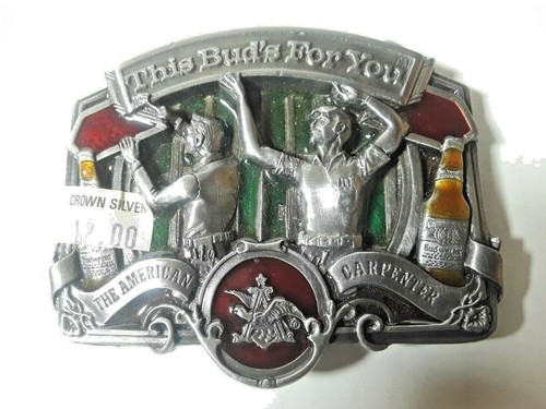 Vtg 1987 Metal Enamel Budweiser Belt 