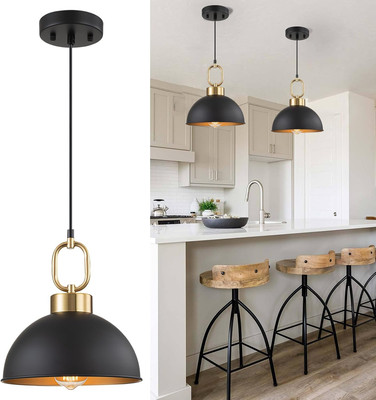 Farmhouse Pendant Light Fixture 1 Pack, Space Saving Industrial 10.2 in Hanging