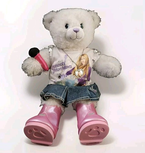 Build A Bear BABW Hannah Montana Sparkle Plush Outfit Clothes Necklace Boots EUC