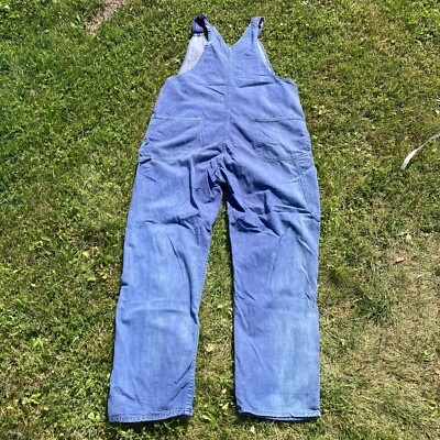Vintage 1960s Big B Brotherhood Denim Overalls Lightning Zipper