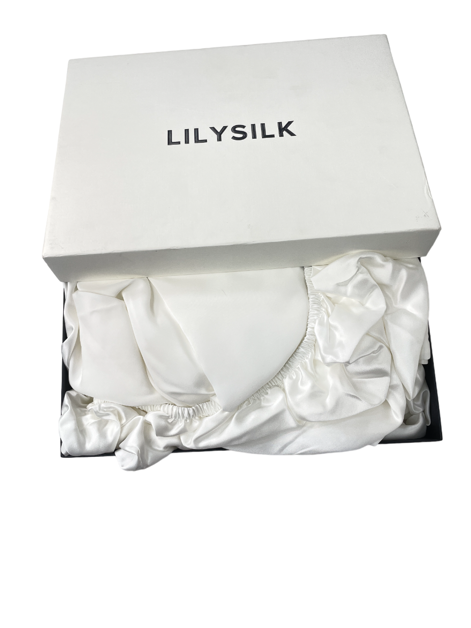 LILYSILK Natural White 100 Mulberry Silk Fitted Sheet Double Bed