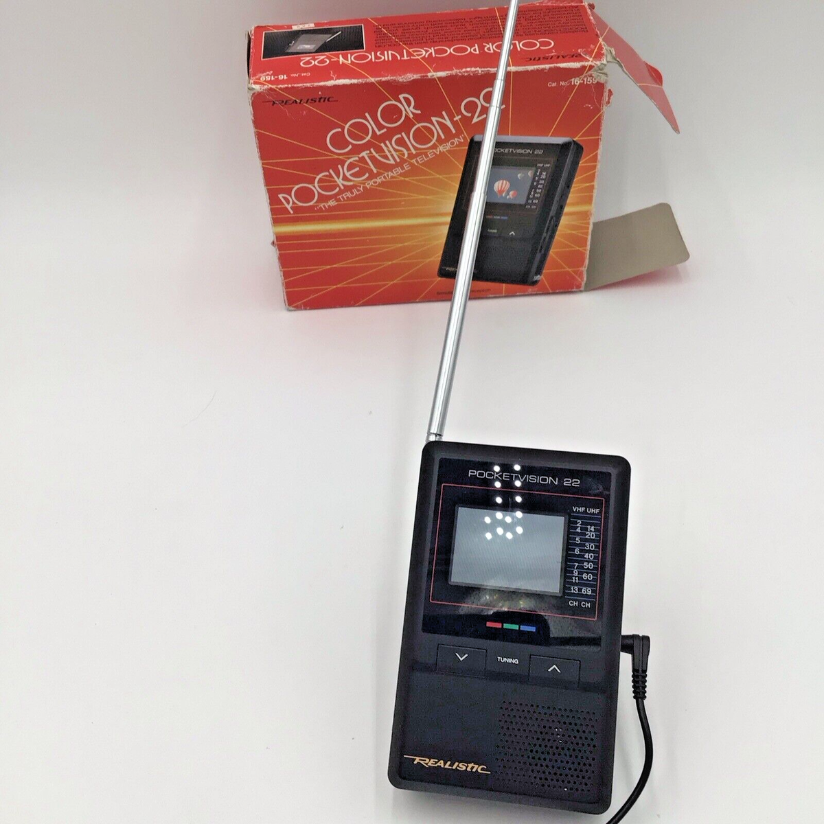 Vintage RARE Pocket Vision 22 PocketVision Hand Held LCD TV Model