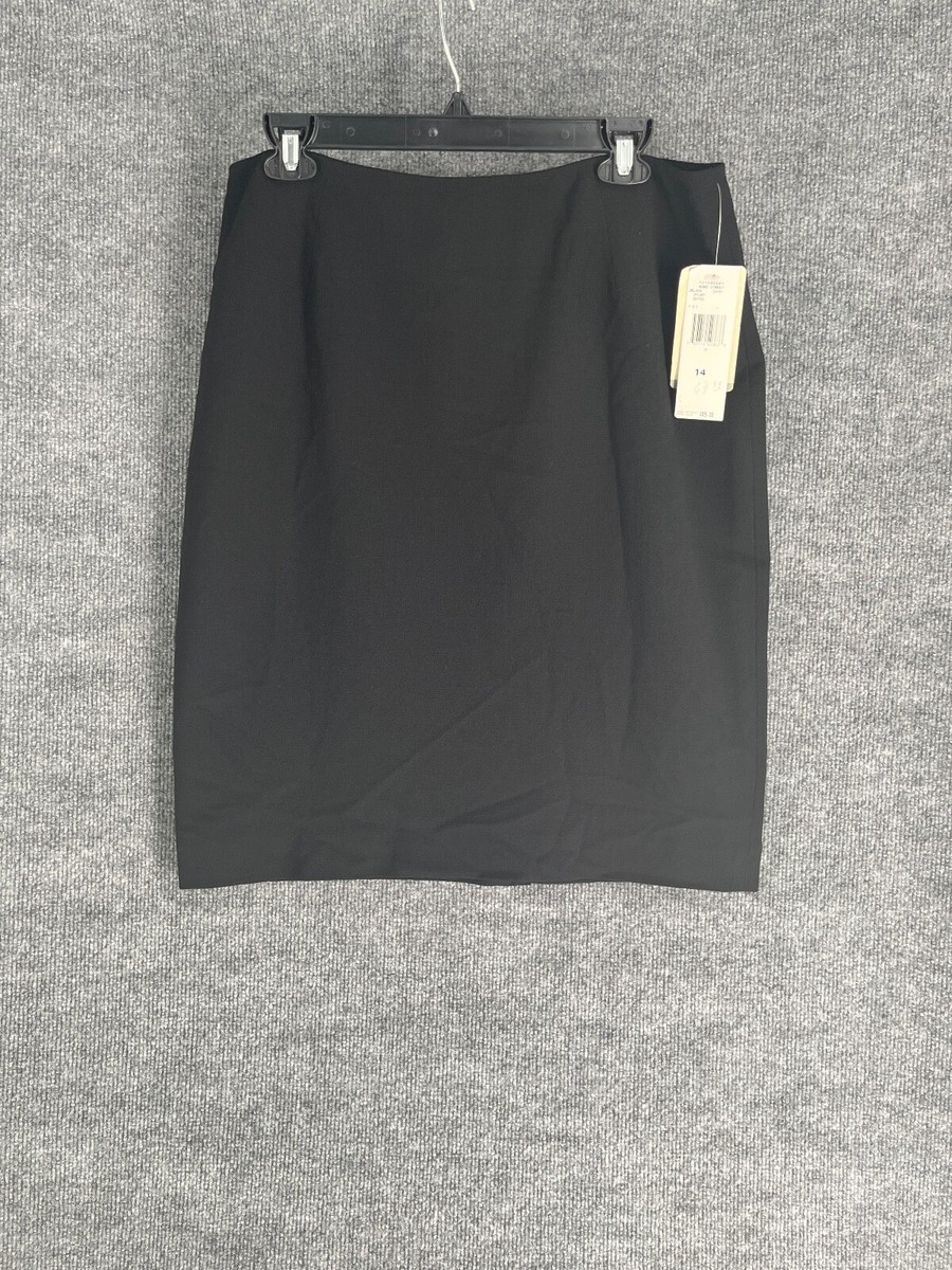 Jones New York Wool Skirt Women Size 14 Black Lined Zip | eBay