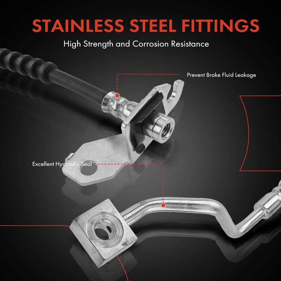 Brake Hydraulic Hose Front LH for Ford F-250 F-350 F-450 F-550 Super Duty 17-21 - Image 4 of 4