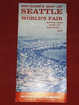 METSKER MAP of SEATTLE Worlds Fair 1962