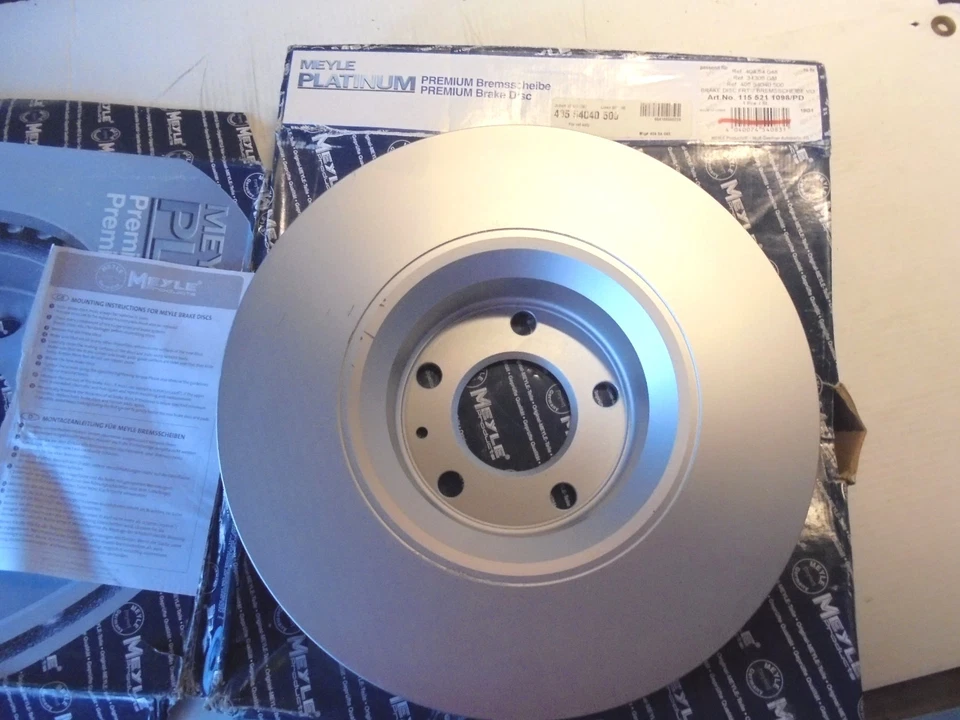 Audi·A6 Quattro·2005 2011 405 54040 500 Disc Brake Rotor Front - Meyle new - Image 2 of 3