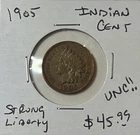 1905 Indian Head One Cent Penny 1C STRONG LIBERTY !! NICE COLORS !!
