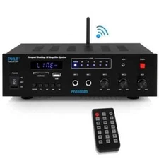 Pyle PFA600BU Wireless Bluetooth Karaoke Amplifier Receiver System, 300 Watts