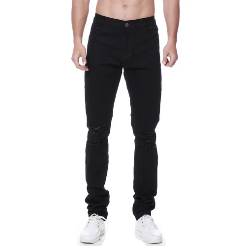 Herren Ripped Jeans Stretch Distressed Destroyed Tapered Leg Skinny Hose - Bild 2 von 51
