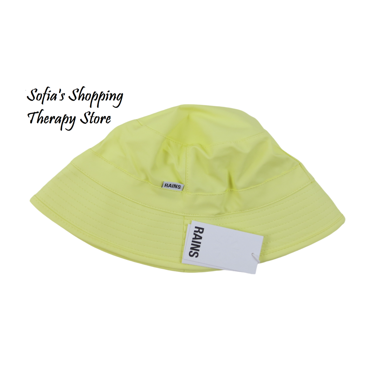 RAINS Waterproof Bucket Hat In Straw NEW WITH TAGS Rains® Bucket Hat in Black for $40 | 2-Year Warranty main image 3