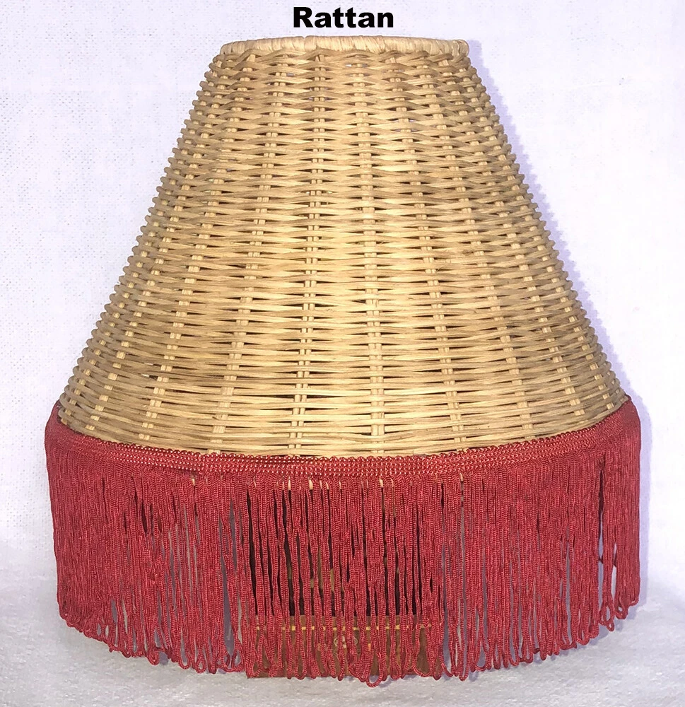 Wicker lamp shades deals