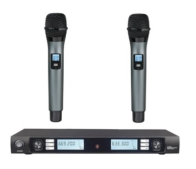 BRAND NEW 200 CHANNELS PRO UHF DUAL WIRELESS MICROPHONE_ KU2900 WIRELESS