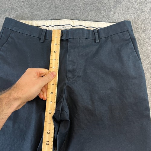 Pantalones chinos para hombre Reiss 34 30 ajuste cónico azul marino oscuro elásticos - Imagen 5 de 12