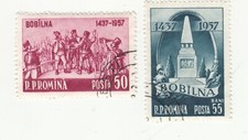 Romania 1957. Peasants Uprising in Bobilna. Sc 1192-93. CTO NH