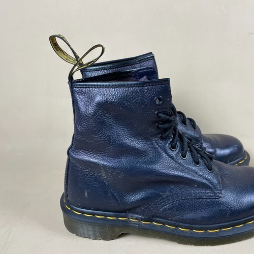 Botas de media pantorrilla Dr. Martens UK 6 EU 39 azul púrpura cuero con cordones botas de gasolina - Imagen 4 de 13