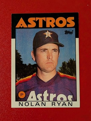 1986 Topps - Nolan Ryan #100 Gum Stain Super Centered