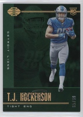 2019 Panini Illusions Green 85/99 TJ Hockenson #27 Rookie RC 14ma