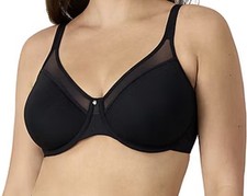 Bali Ultra Light Full Coverage T-Shirt Underwire Bra 3439, Black 40DD NWOT