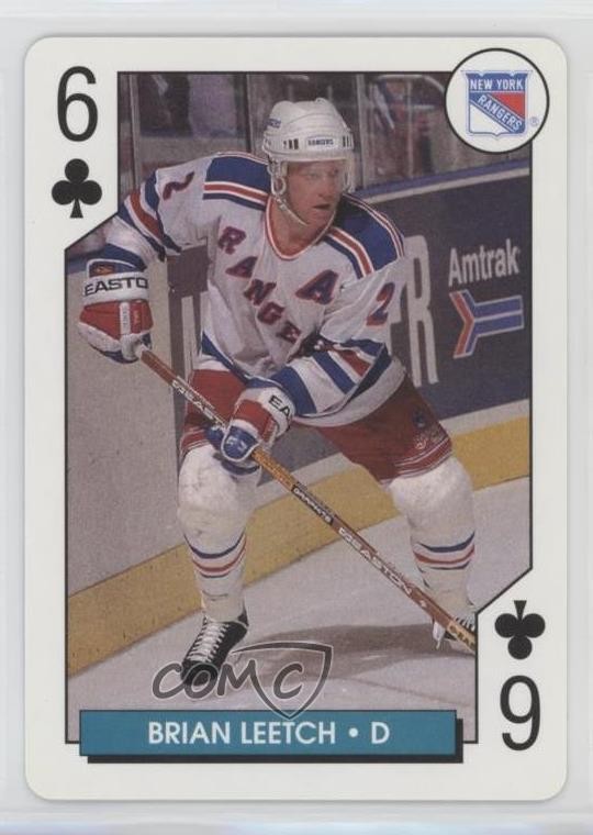 1995-96 Bicycle NHL Hockey Aces Box Set Brian Leetch #6C HOF 8d2