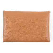 HERM S HERMES Calvi Card Case Epsom Gold - DUTY FREE