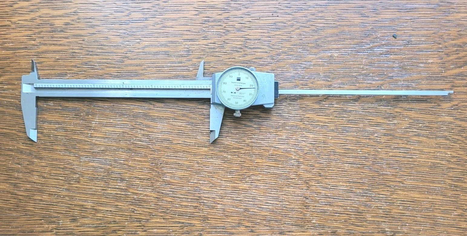 Vintage Brown & Sharpe Swiss Made Dial Caliper .001" Machinist Tool USA   