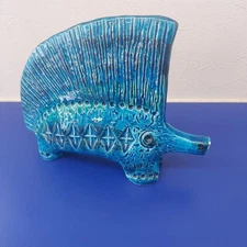 FLAVIA BITOSSI Rimini Blue Porcupine Figurine Figure Ornament Aldo Rondi
