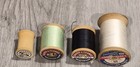 Lot Of 4 Vintage Clark's And Coats & Clark's Wooden Spools Various Sizes — photo 3