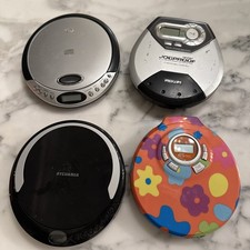 Lot of 4 Portable CD Players Sylvania Audio box Phillips As Is Parts UnTested