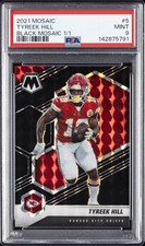 2021 PANINI MOSAIC BLACK MOSAIC 1/1 #5 TYREEK HILL 1/1 PSA 9